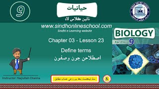 Definitions of terms  Biology Class 9  Chapter 3  Lecture 23  Sindh Online School [upl. by Burrus]