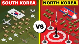 SOUTH KOREA vs NORTH KOREA  2024 MilitaryArmy Comparison [upl. by Rialcnis113]