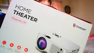 BOMAKER HD Outdoor WIFI Projector Handson Review  Unboxing [upl. by Araeit388]