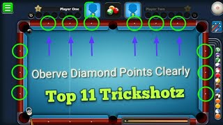 Top 11 Trickshots With Fanatic Cue  8 Ball Pool [upl. by Ervin]