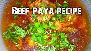 Beef Paya Recipe Restaurant Style  Beef Trotters Recipe  Paya Recipe in Hindi  Eid Special Recipe [upl. by Kennett]