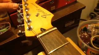 How to string grover locking tuners [upl. by Tletski]