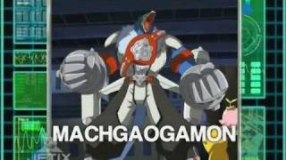 Digimon Data Squad  Gaomon warp digivolve to MachGaogamon [upl. by Neelyt]