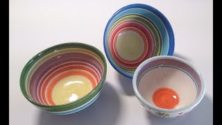 43 How to make ceramic bowl slab method  without a pottery wheelstep by step in real time [upl. by Ecnerrot]