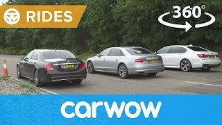 BMW 7 Series vs Mercedes SClass vs Audi A8 360 DRAG RACE 2017  Passenger Rides [upl. by Eidarb]