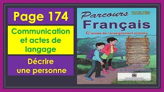 parcours français 6 AEP page 174communication [upl. by Annim]