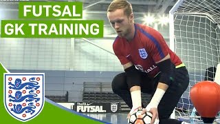 Closerange Blocks and Agility Drills  England Futsal Goalkeeper Training [upl. by Tterrag5]