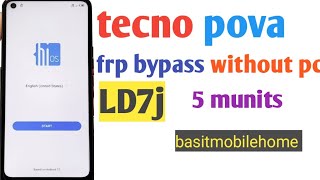 tecno pova frp bypass without pc 🖥 [upl. by Hafinah]