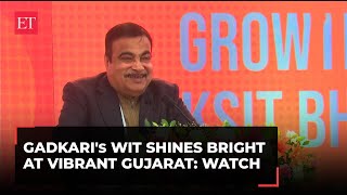 Nitin Gadkari at his wittiest best at Vibrant Gujarat I Watch all his top quotes [upl. by Nitsud]