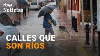 RESCATES por las FUERTES LLUVIAS con INUNDACIONES carreteras CORTADAS en MURCIA y ALBACETE  RTVE [upl. by Ioab]