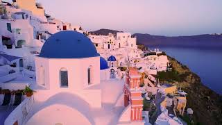 Santorini Greece🇬🇷 4K by drone [upl. by Freyah]