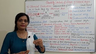 Class 17  Chemical Evaluation of Drug  Quality Control of Drugs of Natural Origin Part 03 [upl. by Yadrahs184]