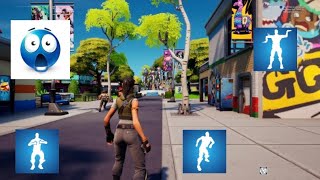 Fortnite party royale default mimics other players emotes…😳 [upl. by Everick]