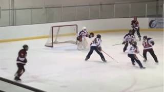 Ringette  Skating  Centre Transition at top of defensive triangle [upl. by Namyac]