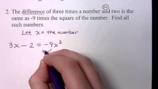 Word Problems with Factoring  Part 1 [upl. by Suiramed]