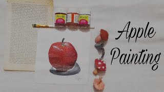 How To Paint Apple Apple Painting  How To Paint Apple Realistic Painting [upl. by Nnaeed809]