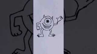 How to draw the overachiever character of MU Monster University movie step by step [upl. by Annaert]