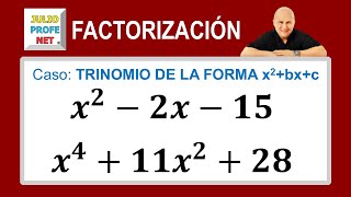 Caso 5 de factorización trinomio de la forma x²bxc Video 1 [upl. by Ylus]