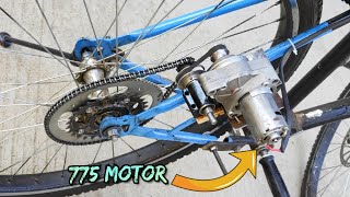 homemade electric cycle from 775 motor [upl. by Lahtnero]