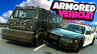 Using a NEW Armored Truck During a Police Chase in BeamNG Drive Mods [upl. by Recor]