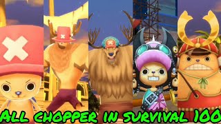 All Tony Tony Chopper survival 100 gameplay in One Piece Bounty Rush  OPBR [upl. by French906]