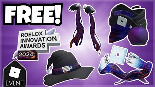 5 FREE ITEMS How To Get All Roblox Innovation Awards 2024 Accessories [upl. by Kerman]