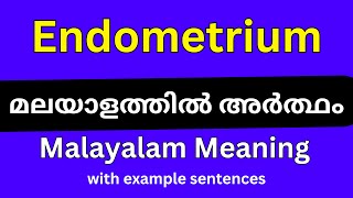 Endometrium meaning in MalayalamEndometrium മലയാളത്തിൽ അർത്ഥം [upl. by La Verne]