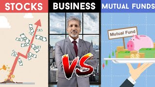 Share Market VS Business VS Mutual Funds  Shares or Mutual Funds or Business stockmarket shares [upl. by Aniz]