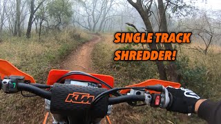 2024 KTM 150 EXC TEST RIDE  RAW SINGLE TRACK [upl. by Cawley717]