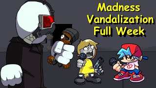 Friday Night Funkin Madness Vandalization Full Week Update  Madness Combat Mod [upl. by Ymmak]