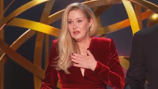 Christina Applegate Gets Standing Ovation at Emmy Awards in Rare Appearance [upl. by Renner]