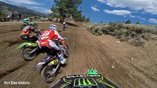 Insane Battle at Mammoth MX ft Worth  Sanayei  Harrison  Dirt Bike Addicts [upl. by Asihtal]