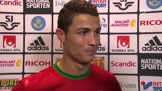 Cristiano Ronaldo Interview After Qualifying Against Sweden HD 720p  19112013 [upl. by Euginomod]