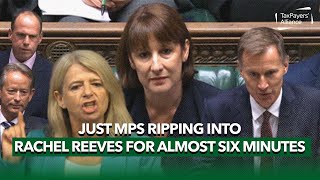 Just MPs RIPPING into Rachel Reeves for almost six minutes [upl. by Annaynek181]