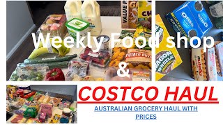 Huge Costco Haul Weekly Food shop from Woolies amp Aldi with Prices Australian family of four [upl. by Dyol]