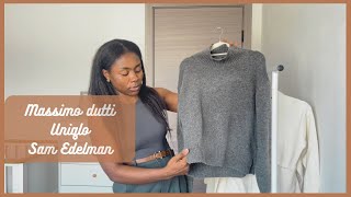 HAUL COLLECTIF AUTOMNEHIVER 2023 Uniqlo Massimo dutti HAUL PULLS EN LAINE amp TRY ON  Sophiakblog [upl. by Damalas]