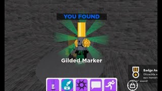 How to get GILDED marker in FIND THE MARKERS Roblox  UPDATED 2024 [upl. by Baryram]