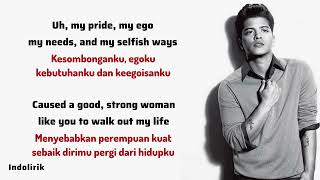 Bruno Mars  When I Was Your Man  Lirik Terjemahan [upl. by Nnaer994]