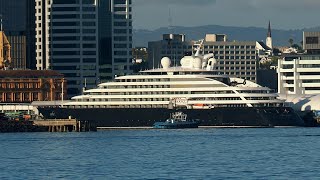 Cruise Ship SCENIC ECLIPSE berths in Auckland [upl. by Anelrats]