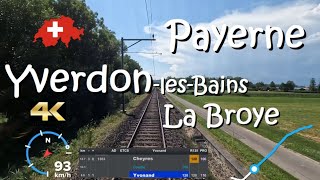 CAB RIDE 4K 🇨🇭 S30 Payerne YverdonlesBains  Broye  Suisse  Schweiz  Switzerland [upl. by Oisorbma3]