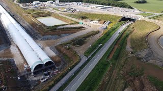 HS2 Construction  Greatworth and Chipping Warden Green Tunnel [upl. by Akcebar]