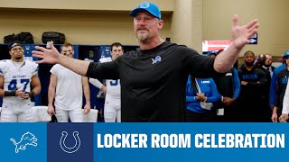 Lions at Colts postgame locker room celebration [upl. by Calderon]