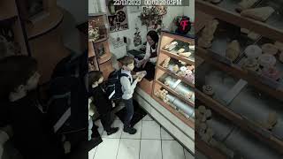 An angry customer was caught on a video surveillance camera shorts [upl. by Granniah]