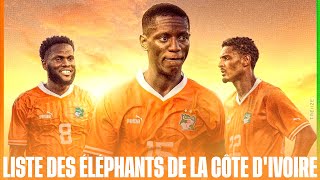 LISTE DE LA CÔTE DIVOIRE POUR LES MATCHS DES ÉLIMINATOIRES DE LA COUPE DU MONDE 2026 [upl. by Eirrahs892]