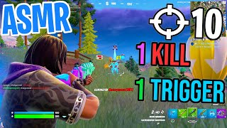 ASMR Gaming 😴 Fortnite 1 Kill  1 Trigger Relaxing Mouth Sounds 🎮🎧 Controller Sounds  Whispering 💤 [upl. by Angelis]