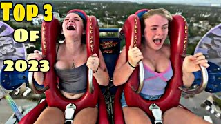 Best of 2023  Funny Slingshot Ride Compilation [upl. by Dualc116]