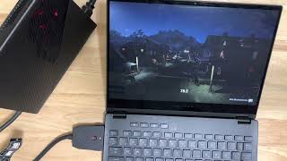 Plugging XG Mobile into ROG Flow X13 2021 and benchmarking with RDR2 [upl. by Hayotal247]