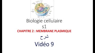 biologie cellulaire s1 vidéo 09  la membrane plasmique شرح [upl. by Nylessej]