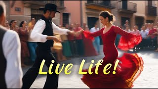 Amazing RUMBA Flamenco Guitar Music Viva La Vida  Live Life Giveorlooseitmusic [upl. by Ohl]