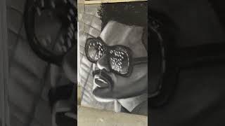 Realistic The Weeknd graffiti in black and White TheWeeknd theweeknd [upl. by Aitercul]